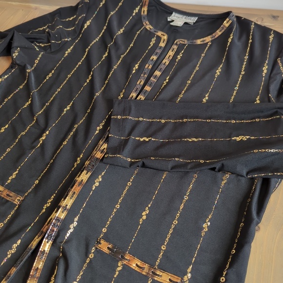 Joseph Ribkoff Black Gold Beaded Blazer Jacket - Picture 14 of 14